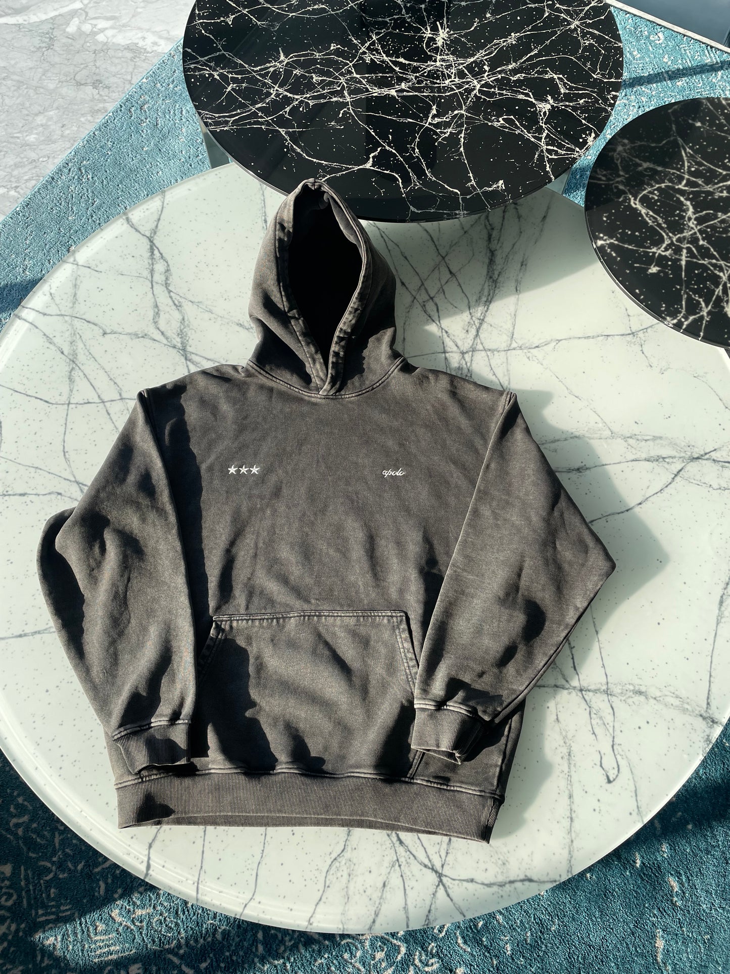 PREMIUM VINTAGE BLACK STARS HOODIE