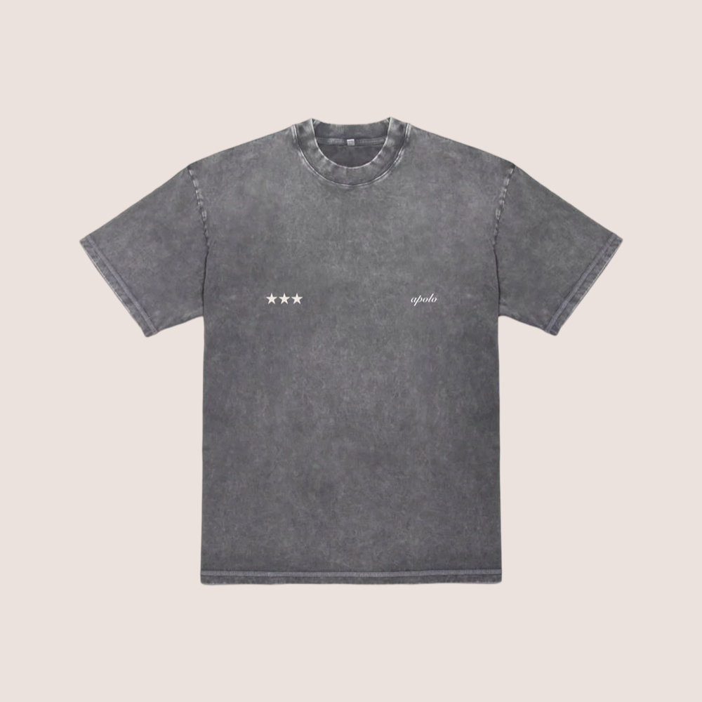 WASHED GRAY STARS SHIRT