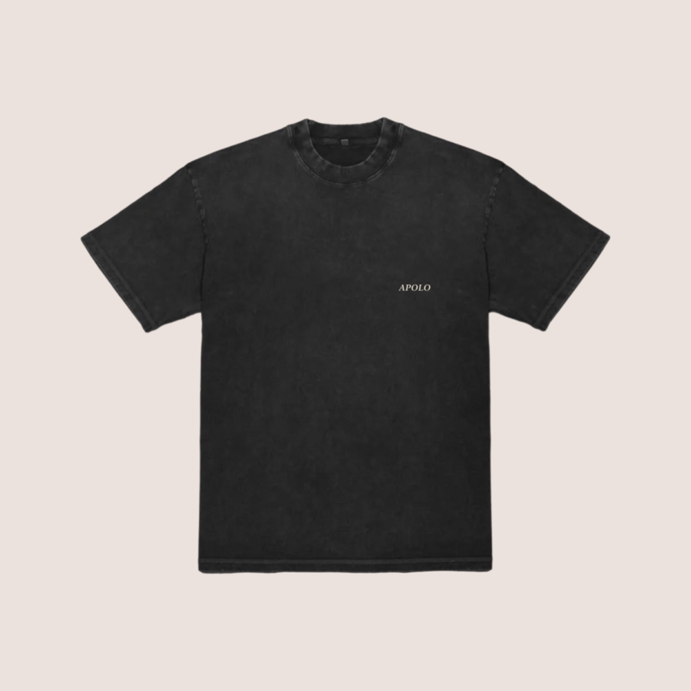 WASHED BLACK CURSIVE SHIRT