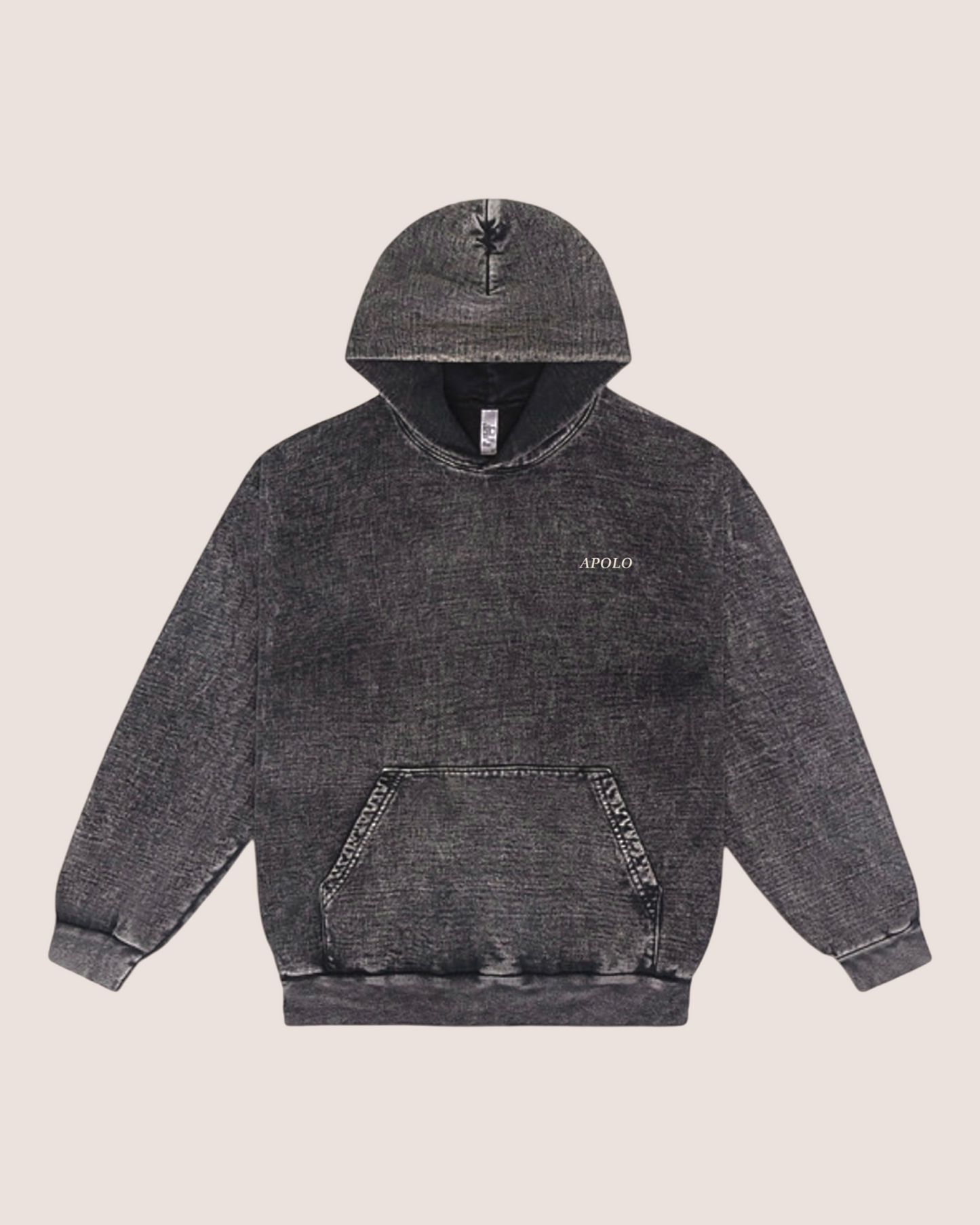 PREMIUM VINTAGE BLACK CURSIVE HOODIE