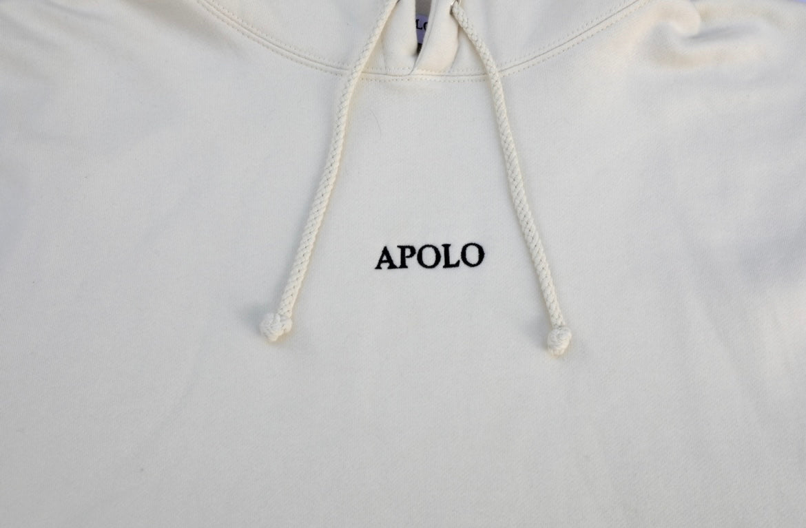 Apolo Cream Label Hoodie Embroidery